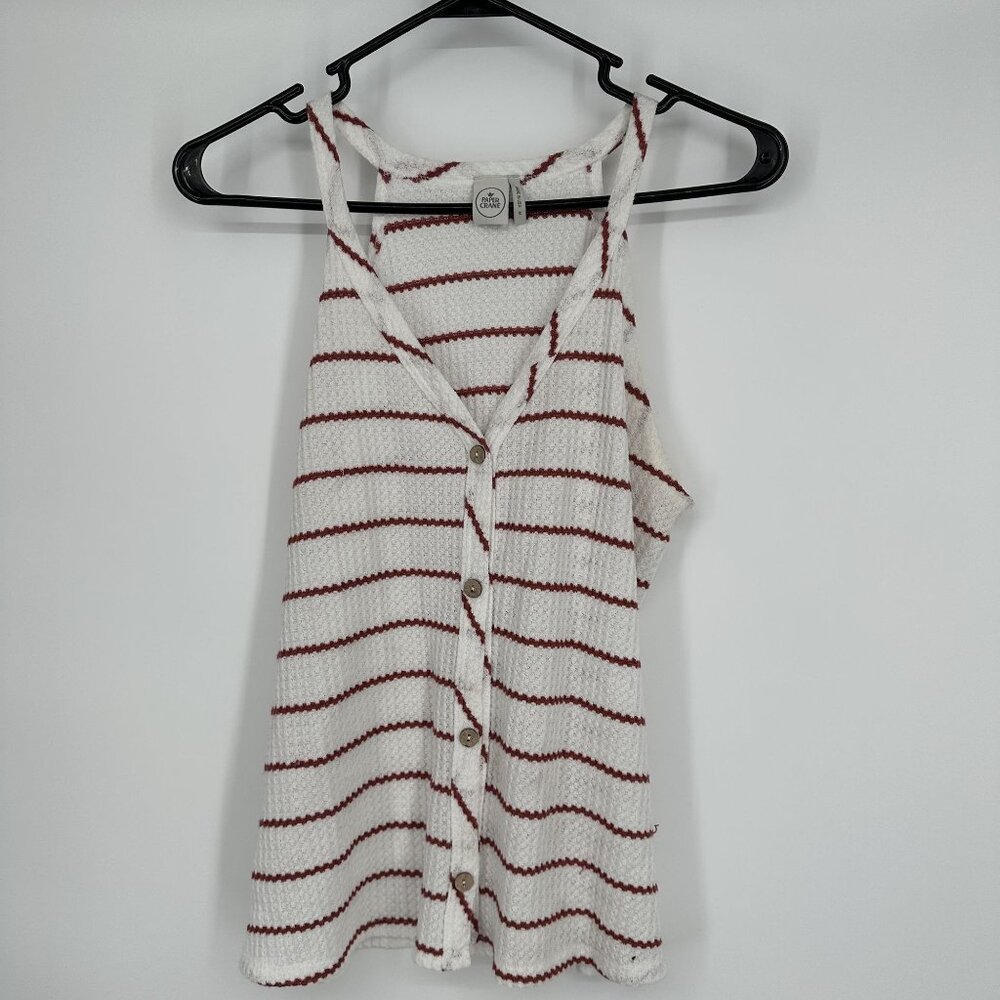 Anthropologie Paper‎ Crane Stripe Tank Top Size Medium